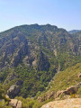 vue sur les montagnes en hauteur des gorges d'Heric