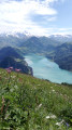 Roselend et Mont Blanc depuis le sommet de roche parstire