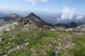 Vue côté sud avant le sommet