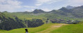 Vue de la Belle Plagne depuis le sommet des Colosses (à coté du Dou du Praz)