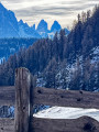 Le Steinberg Alm avec vue sur les Tre Cime, depuis Schnegga Soge