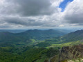 Vue depuis le sommet du Puy Mary, vers la vallée de Mandailles