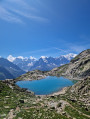 Le Lac Blanc et lacs de Cheserys depuis la Flégère