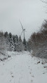 Vue éolienne hiver