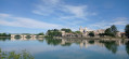 vue sur Avignon depuis la Barthelasse