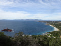 Vue sur l'Ile d'Or et la plage du Débarquement