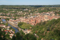 Vue sur la Bastide de Villefranche de Rouergue depuis le Calvaire.