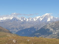 Vue sur la chaîne du mont blanc