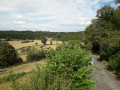 Vue sur la vallée de la Risle et le petit village de Champignoles