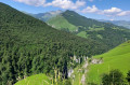 Vue sur le canyon d'Olhadübi et les sommets