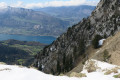 Vue sur le lac au pas de l'Aulp