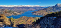 Vue sur le lac depuis la faille de clot la cime