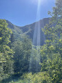 Vue sur le sentier de descente