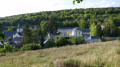 Vue sur le village et l'abbaye de Saint-Wandrille