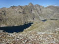 Vue sur les lacs de la Valmasque depuis la cime Bicknell