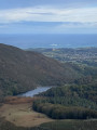 Vue vers le lac et plus loin la mer